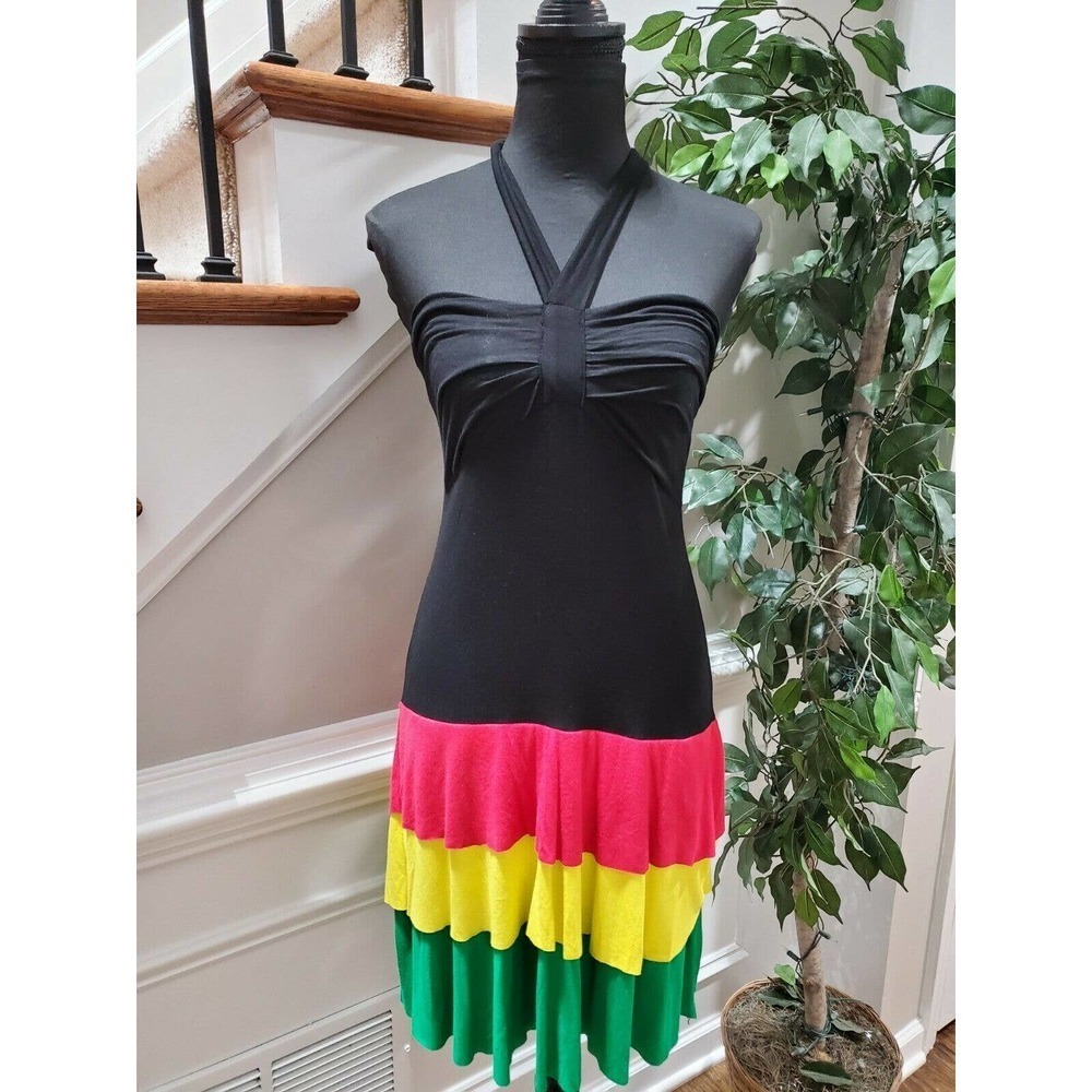 Shoreline Women Multicolor Polyester Off the Shoulder Knee Length Dress Size 30